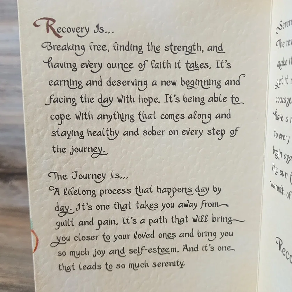 Blue Mountain Arts Recovery Is a Journey Serenity Greeting Card with Envelope